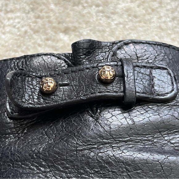 Tory Burch Leather Heeled Ankle Booties-Black/Gold-Women’s 7-Preppy-Prep-Classic - Picture 8 of 13